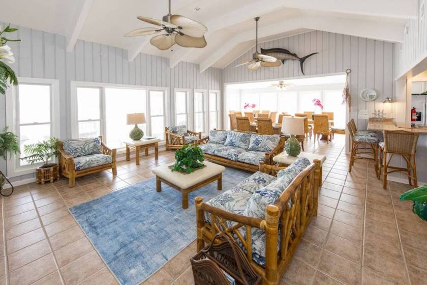living room of Beach Cabana vacation rental in Sandbridge, Virginia
